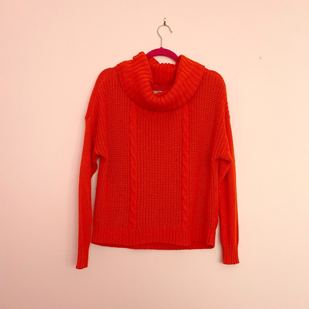 Hollister Turtleneck Sweater in Orange